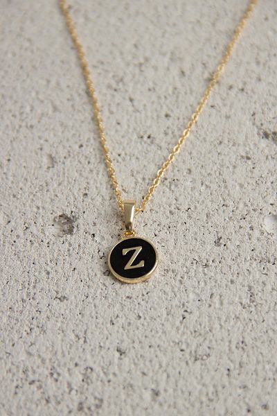 Modex Gold Enamel Letter Necklace