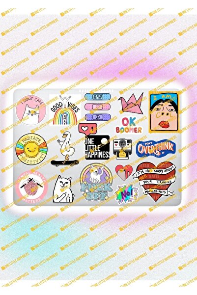 One Little Happiness Set de autocolante pentru laptop, notebook, tabletă, tem...