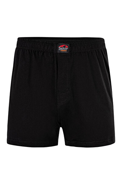 Şahin بوكسر رجالي من القطن الممشط باللون الأسود