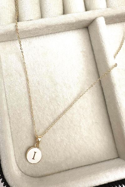 Modex Gold Enamel Letter Necklace