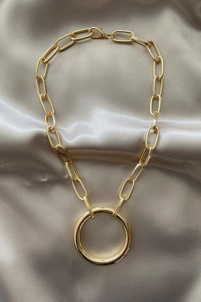 Modex Ring Detailed Chain Necklace
