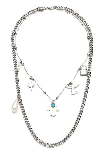 Modex Figured Double Necklace Set