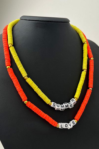 Modex Summer Love Detailed Fimo Necklace (Size:43+5 cm)