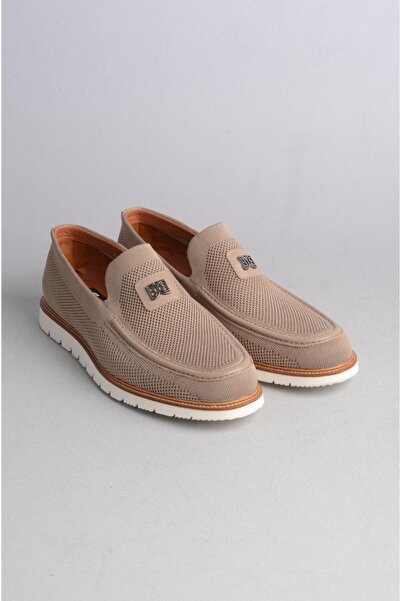 SEÇ KUNDURA Pantofi pentru bărbați cu talpă anatomică din in - Mink SEÇ K1-T