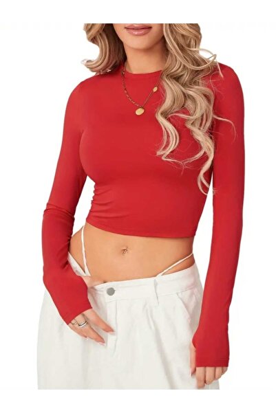 GARDIROZA Κόκκινο Soft Touch Sports Body - Λεπτομέρεια δακτύλων, Sports Crop