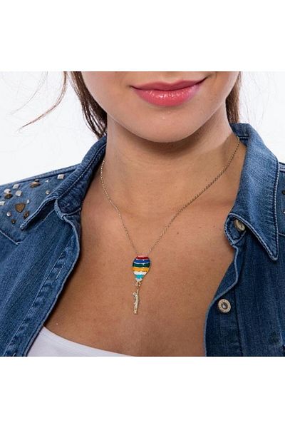 Modex Colorful Enamel Necklace with Balloon Cut