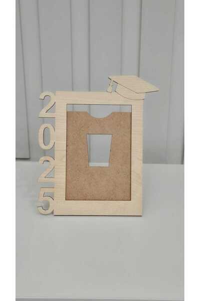 AllFayLazer 4 Adet Karne Hediyesi Öğrenci Ahşap Çerçeve Toptan 2025 Kep Mezuniyet Resim Ve Fotoğraf Çerçevesi