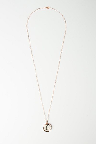 Modex White Rose Letter Necklace - Pearlescent