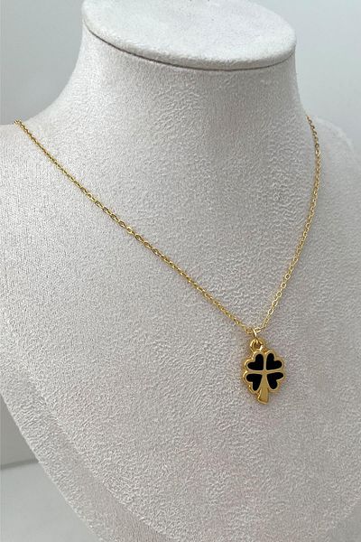 Modex Enameled Clover Necklace - 1.5cm Figure, 50+5cm Chain