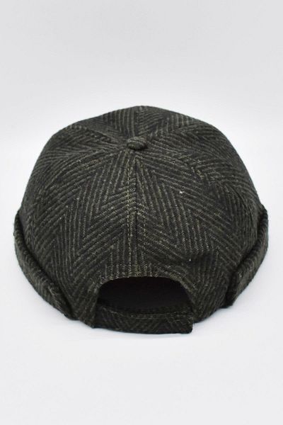 Külah Winter New Style Wool Retro Hip-hop Docker Hat Khaki-black