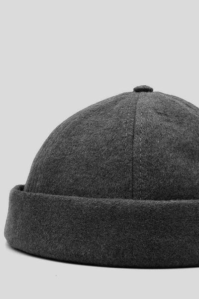 Külah Winter New Style Wool Retro Hip-hop Docker Hat Anthracite