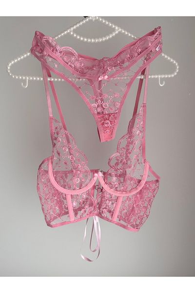 EDLİNGERİE Σετ ροζ ροζ Bralet
