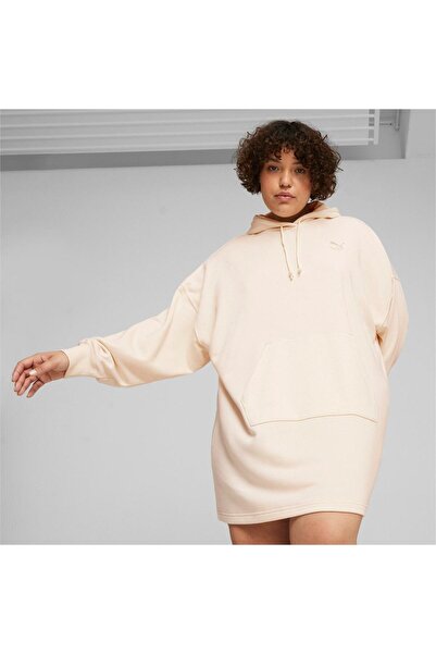 Puma Šaty Puma Classics s kapucí, béžové, dámské