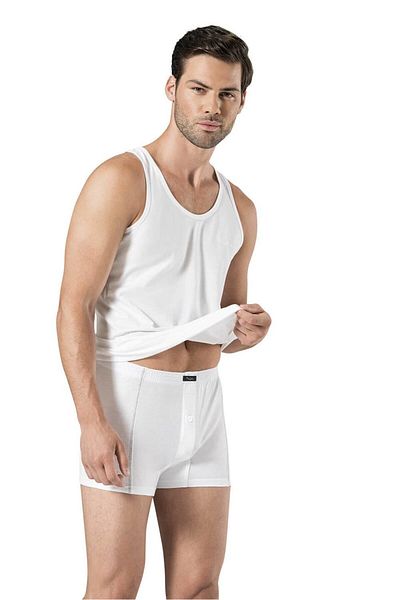 Pierre Cardin White Cotton Men's Athlete Boxer Set - 130