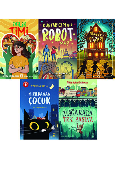 Genç Timaş 4.5.6. Sınıf Okuma Seti 5 Kitap İyilik Timi-Kurtarıcım Bir Robot M...