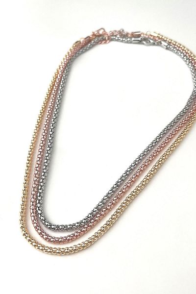 Modex Tricolor Chain Necklace (45Cm+5Cm)