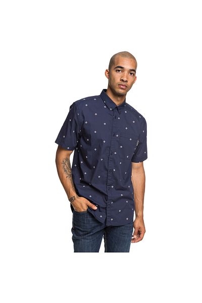 DC Shoes Ανδρικό πουκάμισο DC Shoes Up Pill Blue - κοντομάνικο