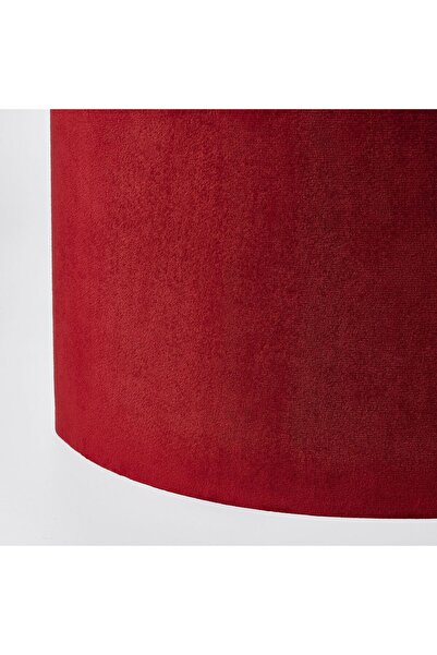 IKEA abajur başlığı, koyu kırmızı kadife, 33 cm