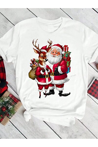 OVER HEAD Santa Claus με ελάφια Πρωτοχρονιάτικο μπλουζάκι Concept