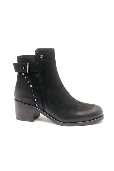 Kids Club Shoes Γυναικείες Ορθοπεδικές Γυναικείες Μπότες με Γνήσιο Δερμάτινο Τακούνι Venus Rugi ΜΑΥΡΟ