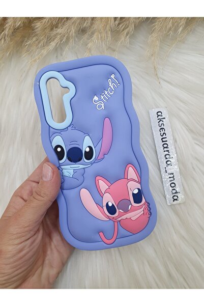 Aksesuarda Moda SAMSUNG GALAXY A14 Uyumlu Stitch Disney Lilo Ve Stiç Hamur Si...