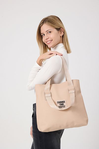 MUJGAN Γυναικεία τσάντα ώμου Mink Shopper