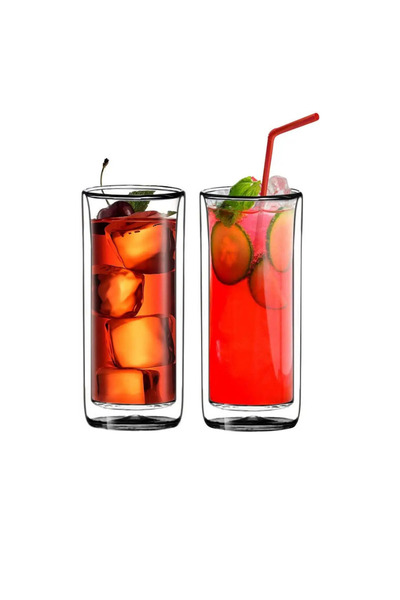 Kitchen Design Lab Uzun Cam Su,Latte,Meşrubat,Smoothie  Bardağı Seti 270 ML 2...
