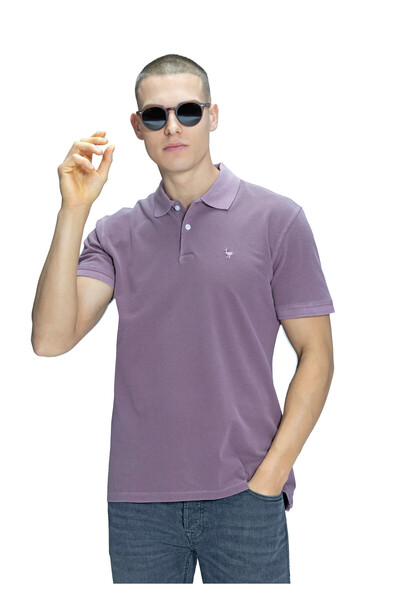 blinky london Erkek Parça Boya Polo Yaka T-Shirt