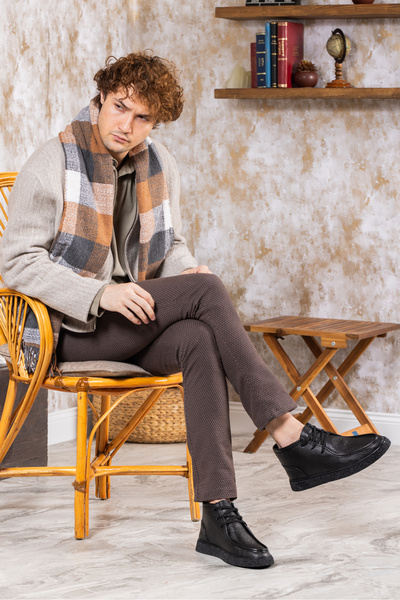 SELİN SOYLU Hakiki Deri Bağcıklı Erkek Günlük Bot