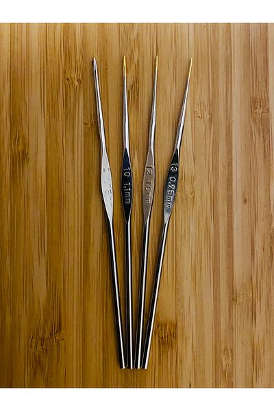 Tulip Metal Needlework, Lace and Knitting Crochet Kit. 12cm. No: 2-10-12-13. 4 Pcs.