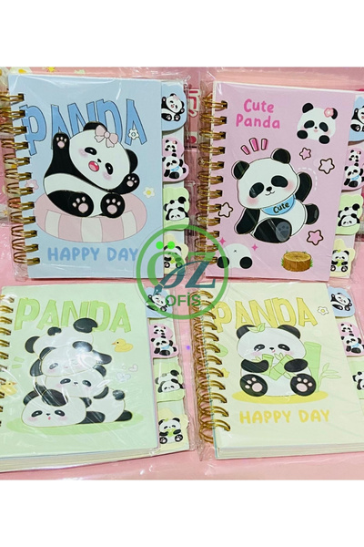 ÖZ OFİS Happy Day Sevimli Pandalar Ayraçlı Defter (1 Adet)