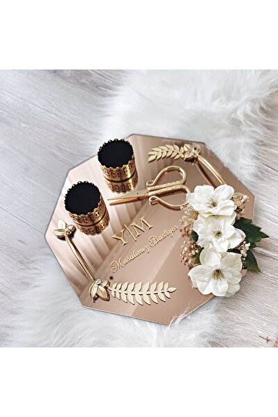 LilAmor Concept Hediyelik Oglindă din sticlă Soz Nisan Yuzuk Tavă - Foarfece