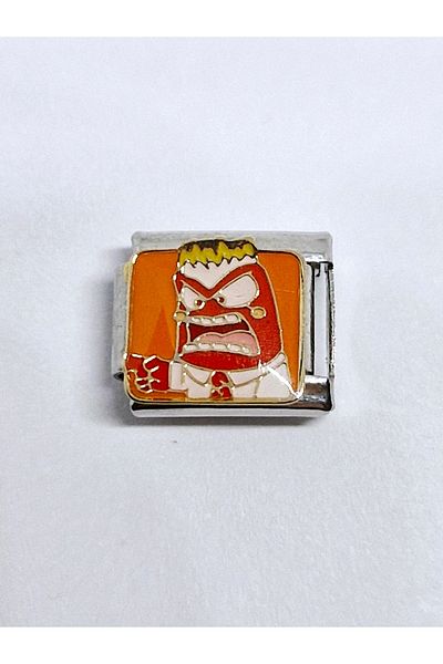 RoseCo00 Italian Steel Reverse Face Bracelet Charm