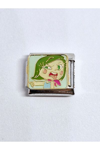 RoseCo00 Italian Steel Reverse Face Bracelet Charm