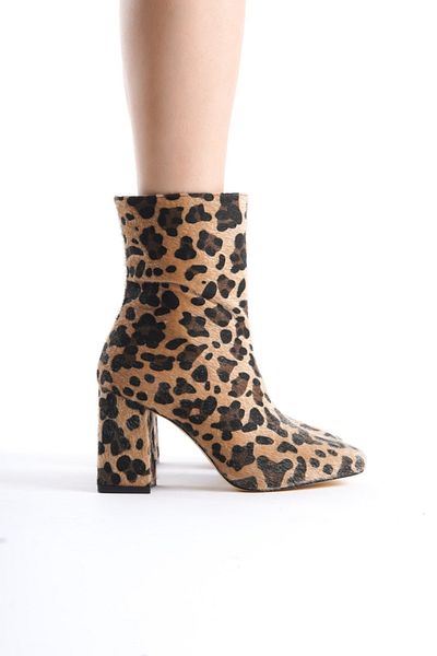 Niloshka Γυναικείο μποτάκι TILLA Leopard με φερμουάρ