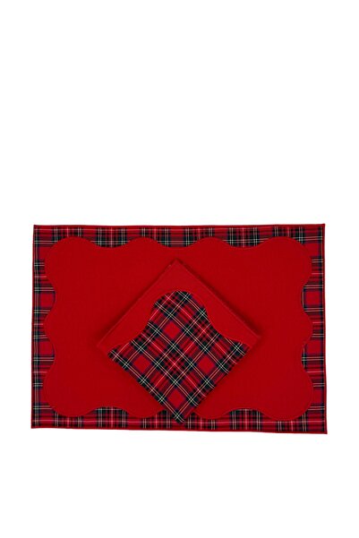 Matis Home Line Red Plaid Nora Napkin Set of 2 40 X 40 cm