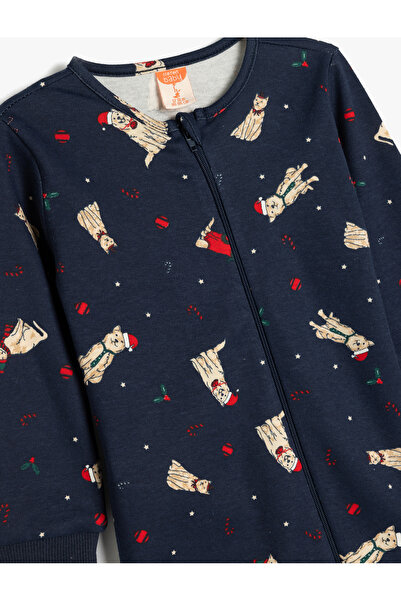 Koton Weihnachten Thema Teddybär gedruckt Jumpsuit Baumwolle