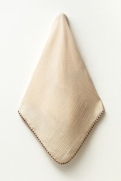 MAHFEL 4 Layer 100% Cotton Cream Muslin Baby Blanket