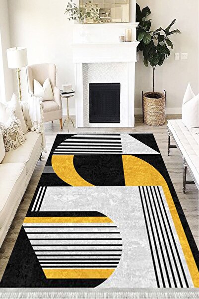 MOTTO HALI Modern Eko Punto Kaymaz Tabanlı Yıkanabilir Antibakteriyel Dijital...