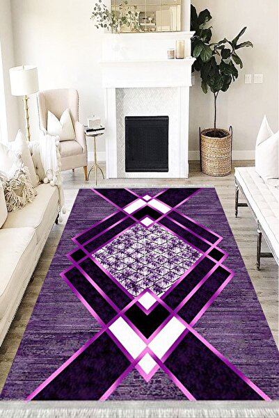 MOTTO HALI Modern Eko Punto Kaymaz Tabanlı Yıkanabilir Antibakteriyel Dijital...