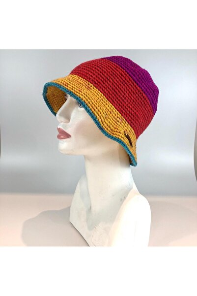 Kidilia قبعة شتوية ملونة محبوكة يدويًا