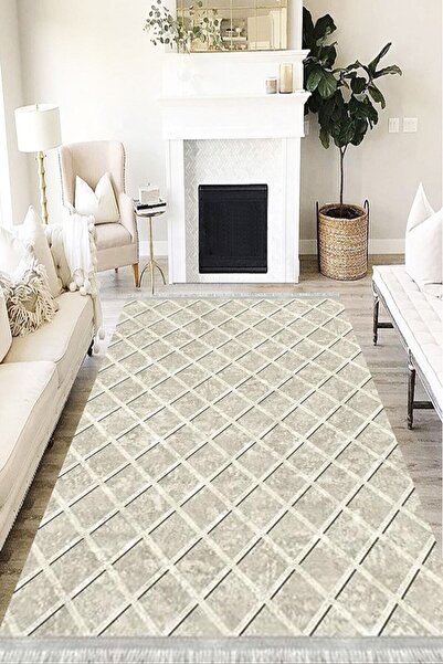 MOTTO HALI Modern Eko Punto Kaymaz Tabanlı Yıkanabilir Antibakteriyel Dijital...