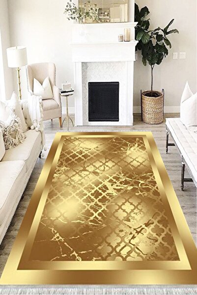 MOTTO HALI Modern Eko Punto Kaymaz Tabanlı Yıkanabilir Antibakteriyel Dijital...