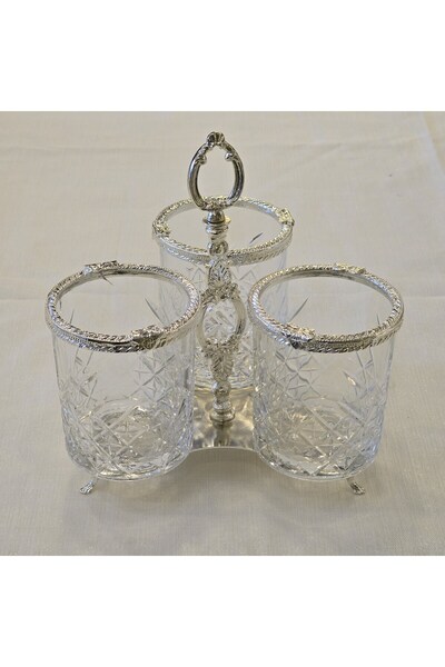 AlyaHomeAksesuar Silver Color Triple Spoon Holder Set