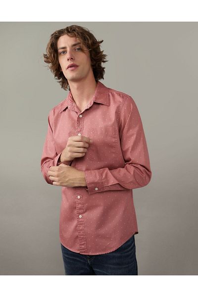 AMERICAN EAGLE AE Slim Fit Everyday Button-Up Shirt