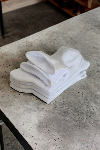 KaeLaurean Чоловічі 4-пари бавовняні шкарпетки без гумки, білі, без швів, еластичні, не залишають слідів, короткі, не стискають.