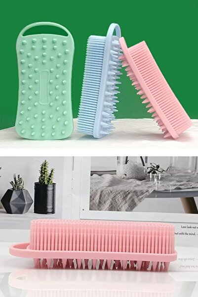 Buffer ® Силіконова щітка для тіла з ефектом пілінгу та масажу, що самостійно тримається на ванні