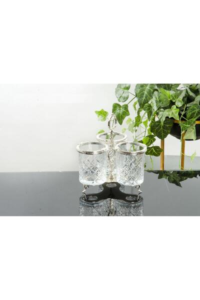 AlyaHomeAksesuar Silver Color Triple Spoon Holder Set
