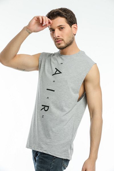 Superlife Ανδρικό μπλουζάκι Superlife με λαιμόκοψη με στάμπα με αέρα Spr21y05