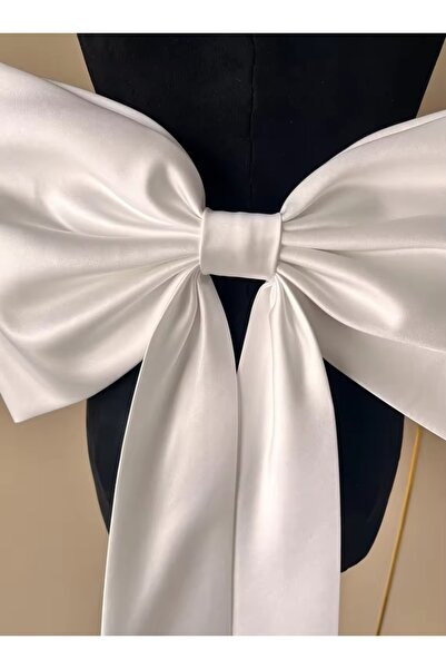 LO ADORO Cataramă cu fundă din satin pentru femei - Accesoriu pentru păr și rochie de mireasă